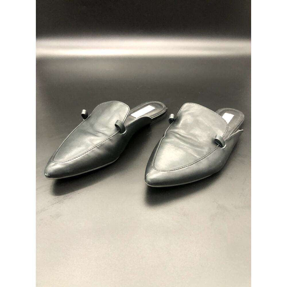 Steve Madden Black Leather Slides, Women's Size 9M/EUR 39.5